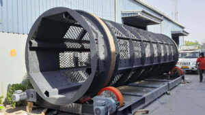 Production of a big drum screen in India