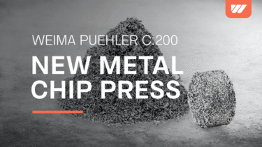 Metallspäne die mithilfe der PUEHLER C.200 Spänepresse zu kompakten Presslingen verarbeitet werden