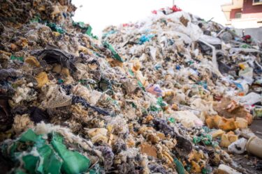 pile of shredded household waste