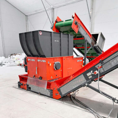Rot orangener weima shredder wlk 10 mit förderbändern in rumänien