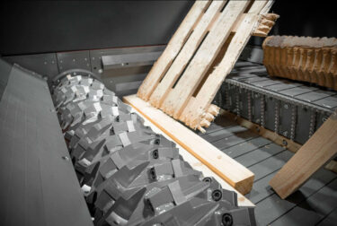 weima shredder rotor with waste wood