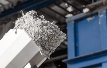 Drained and compressed plastic washing line rejects