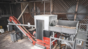 An orange WEIMA WLK 1500 shredder at Kloboucká lesní in the Czech Republic