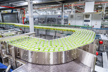 Beer canning line at New Belgium Brewing