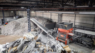 Huge pile of substitute fuel from WEIMA shredder