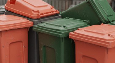 trash bins