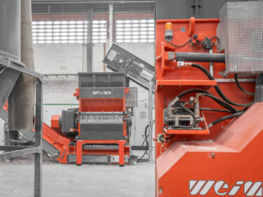 View from behind the first WEIMA machine to the second WEIMA machine