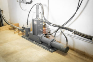 Pressmechanik der WEIMA TH 500 Vario Brikettierpresse